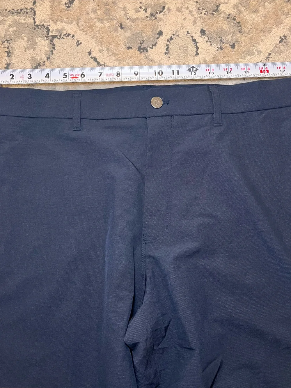 Original Penguin Navy‎ Flat-Front Athletic Dress Shorts Golf Men 36